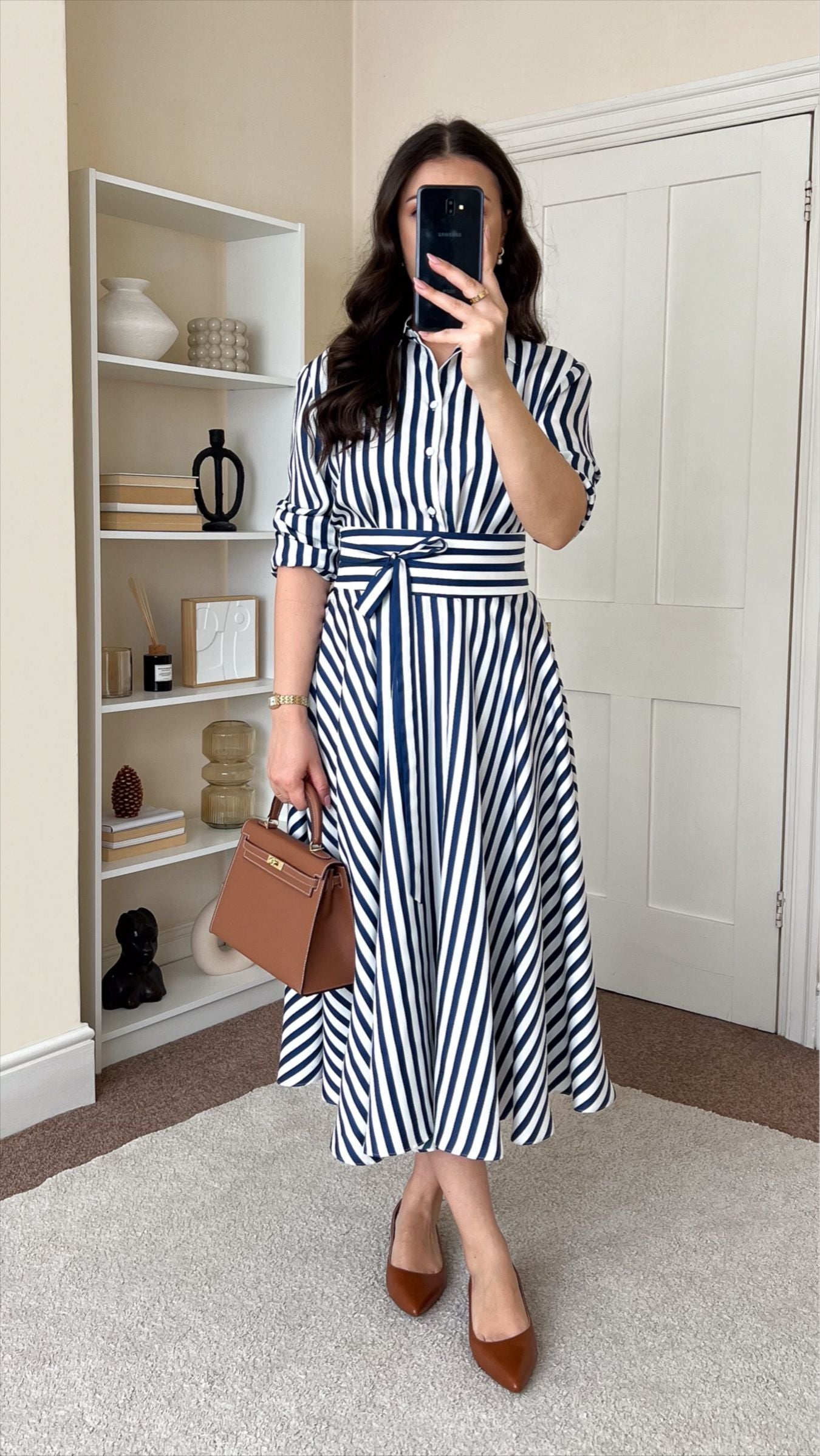 STRIPED ELEGANCE TWO-PIECE CO-ORD SET