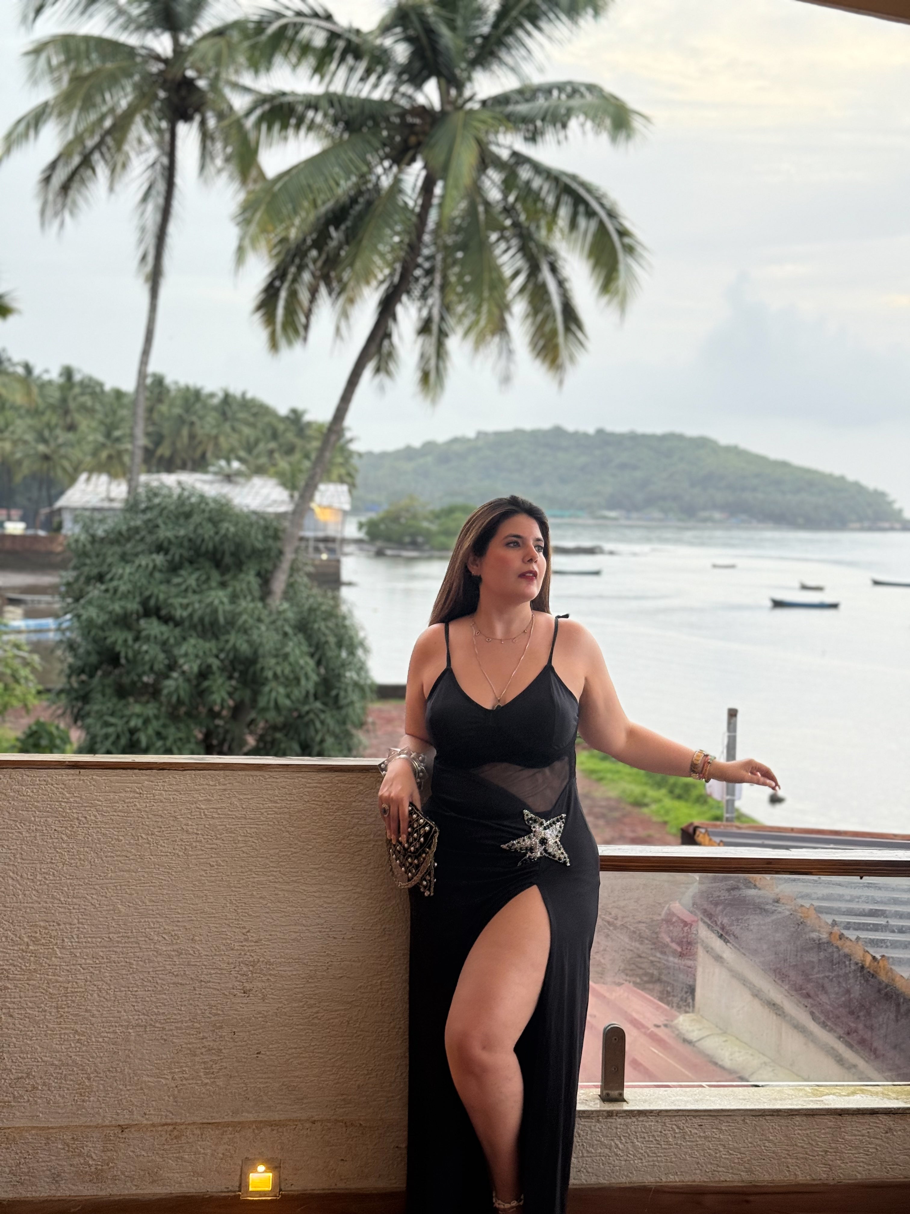 SEA THRU SAVAGE SLIT MAXI DRESS