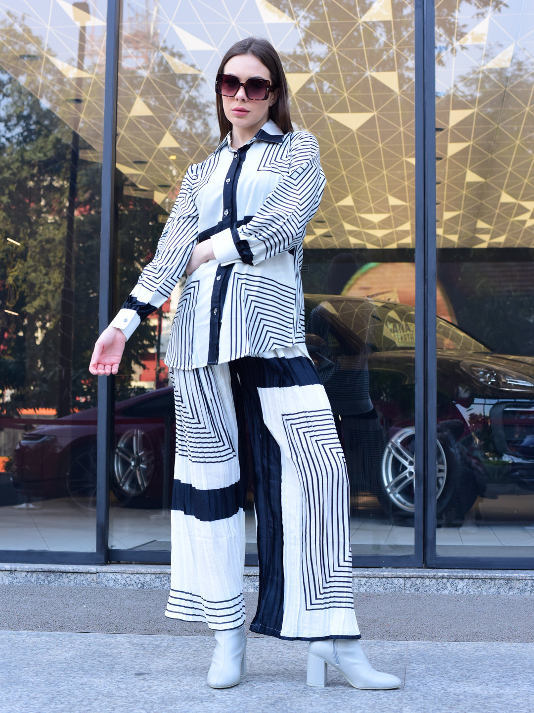 MONOCHROME ILLUSION CO-ORD SET