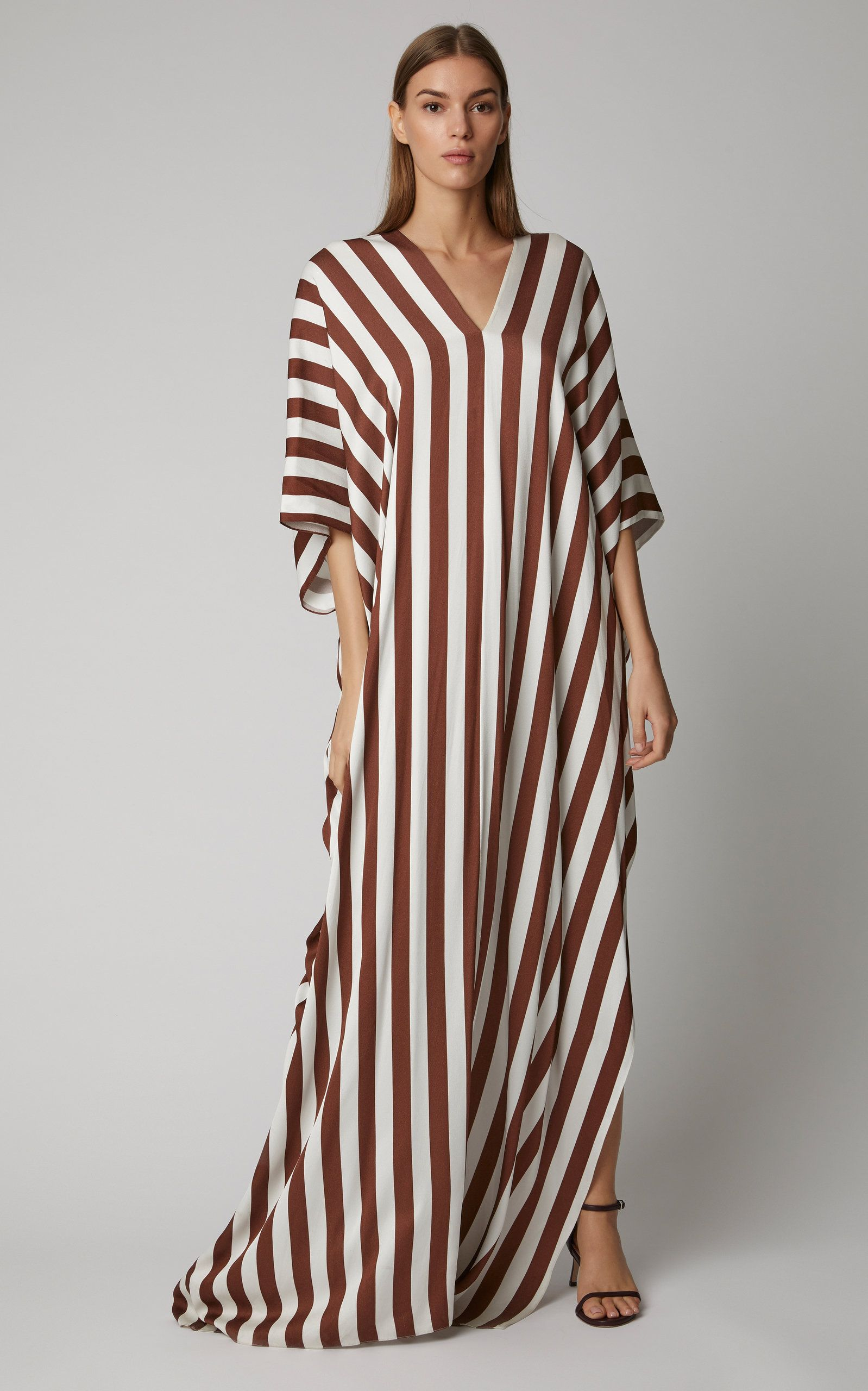 LUXE STRIPE KAFTAN DRESS