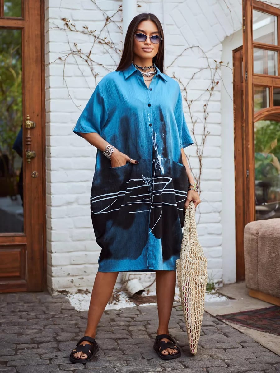 URBAN GRAFFITI SHIRT OVERSIZED DRESS