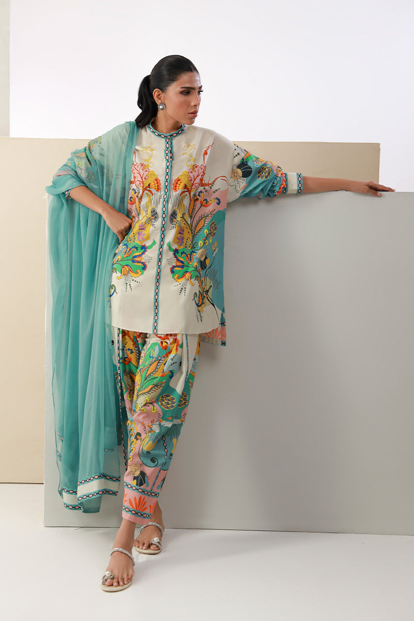 SANJH - Festive 3-Piece Kurta Set with Dupatta for Women
