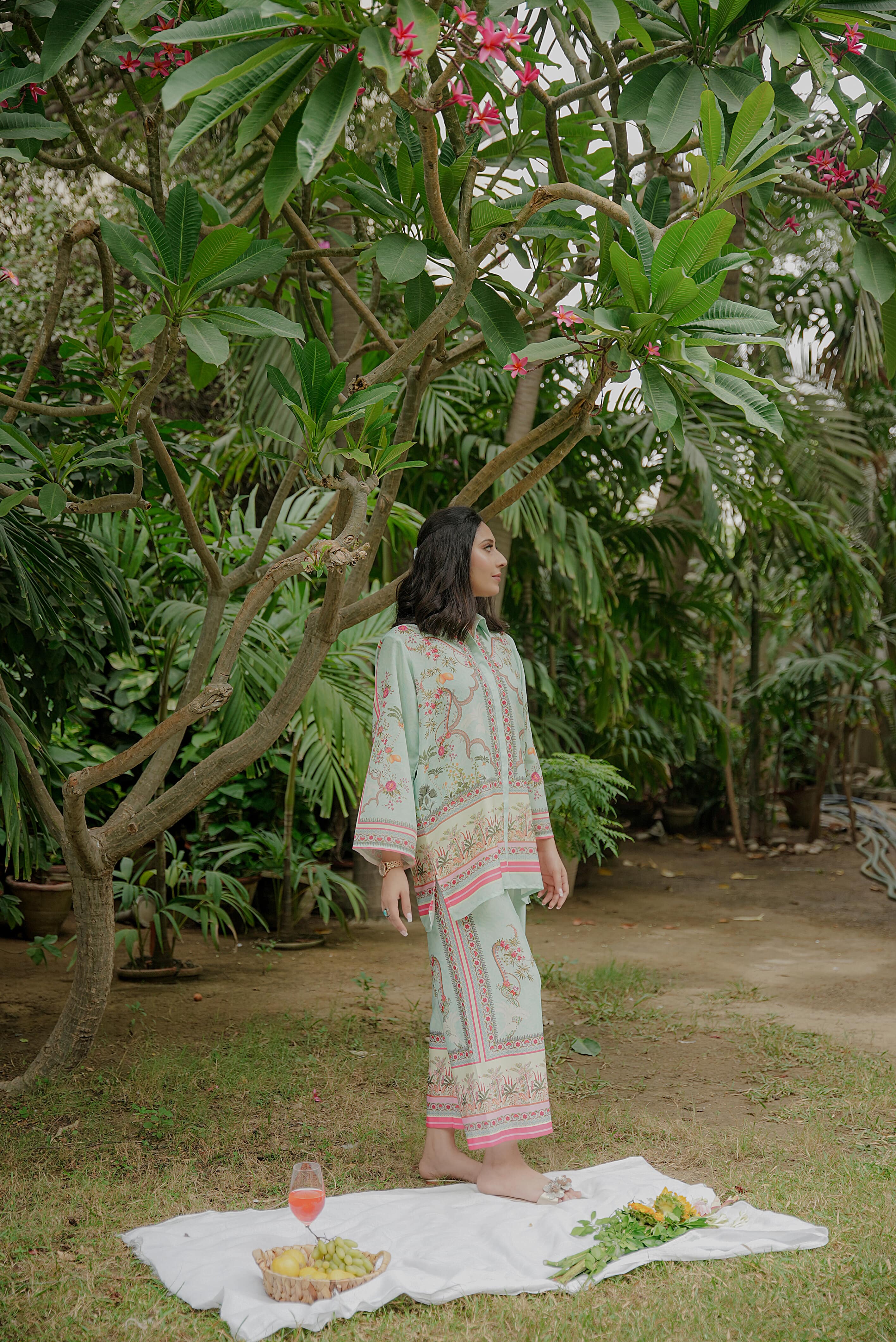 MINT MAGIC RAYON COTTON CO-ORD SET