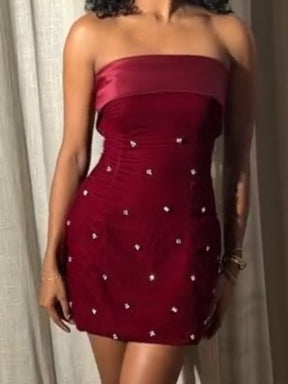 MY VELVET FANTASY MINI TUBE DRESS