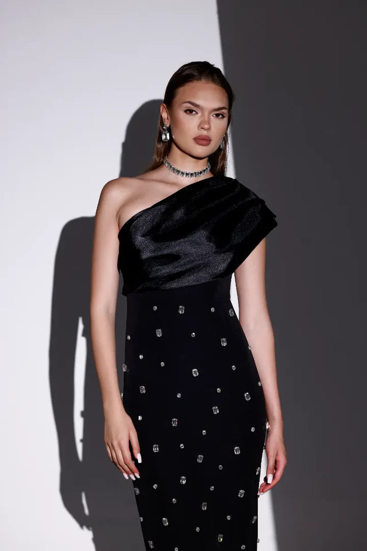 BOUJEE RHINESTONE MAXI DRESS