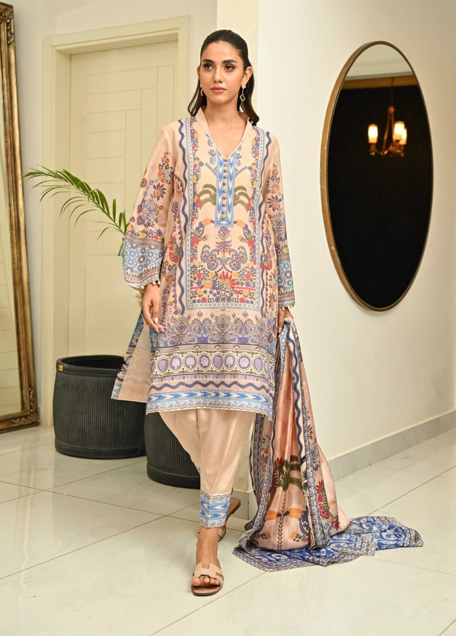 NAZAAKAT MUSLIN CORD SET WITH DUPATTA