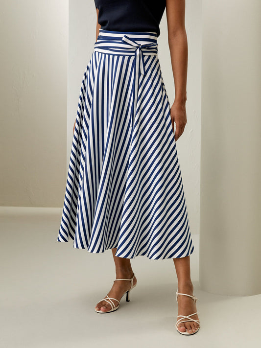 STRIPED ELEGANCE TWO-PIECE CO-ORD SET