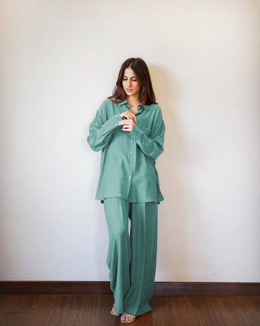 ZURICH CRUSH SOLID CORD SET - MINT GREEN
