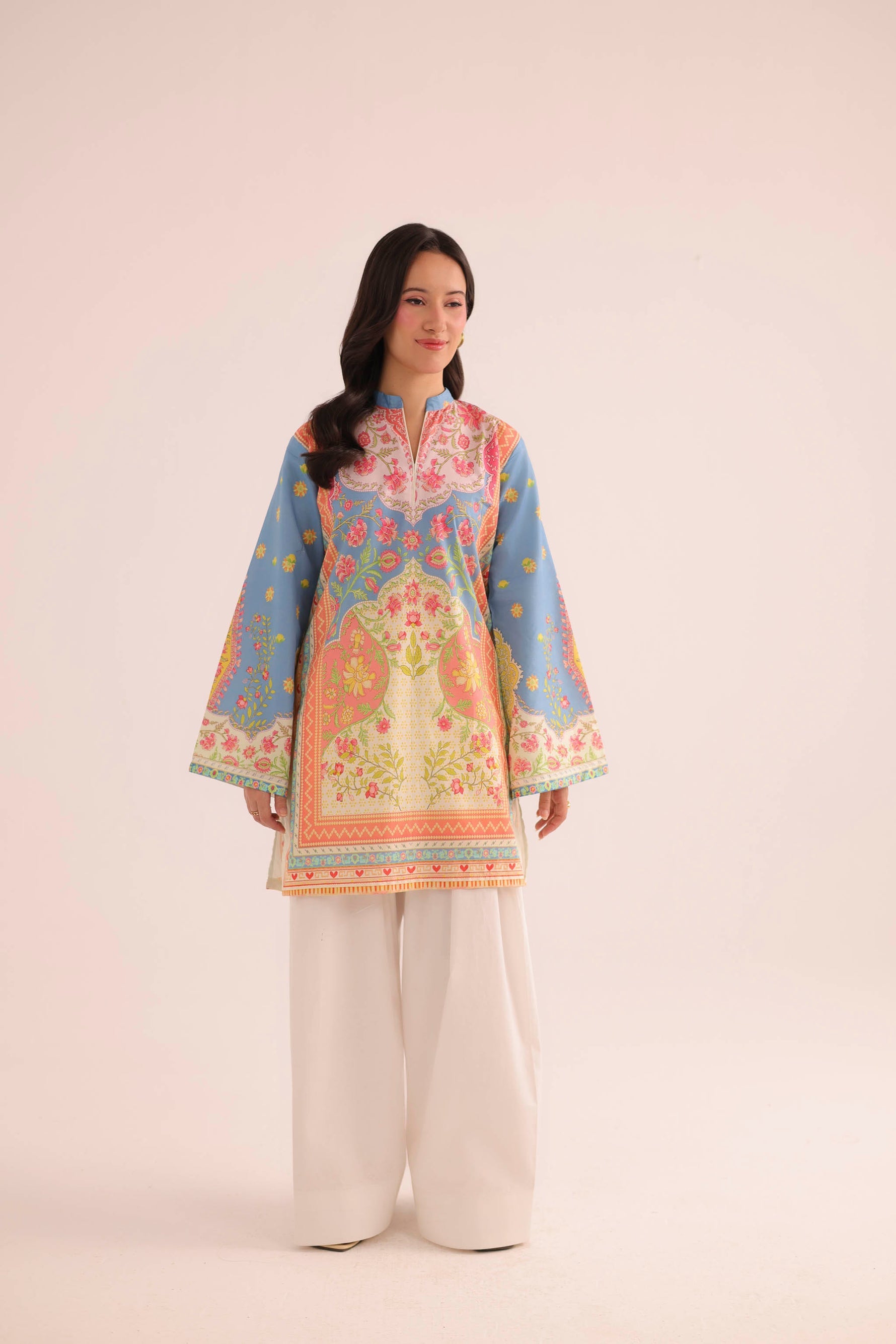 Sorbet Garden Printed Lawn Farshi Pant Cord Set