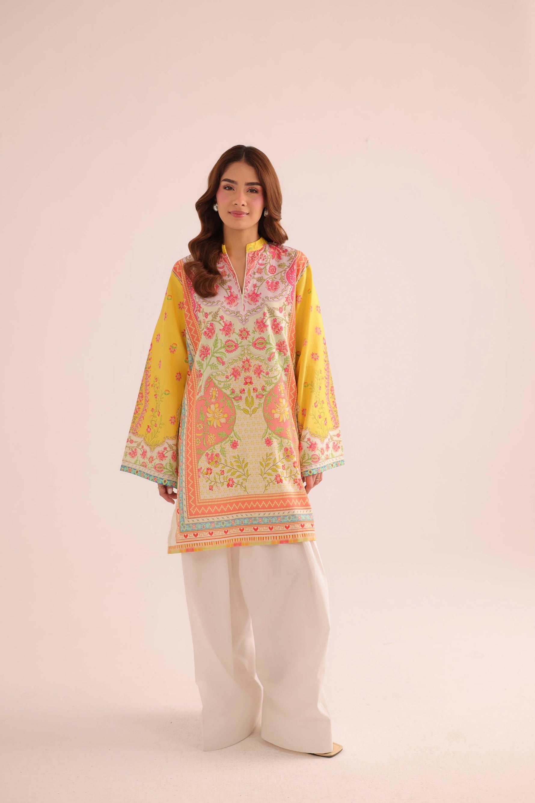 Sunlit Souk Linen Printed Lawn Farshi Pant Cord Set