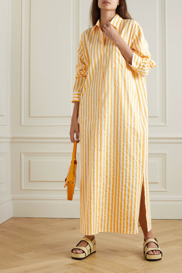 HUES STRIPED MIDI SUMMER DRESS