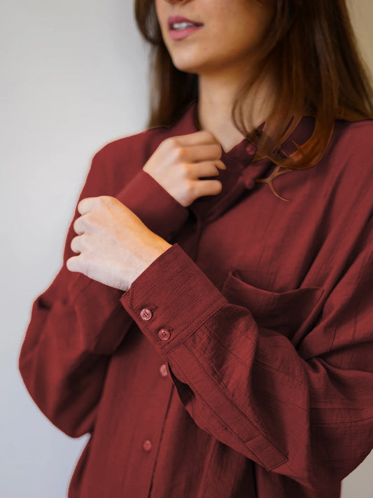 ZURICH CRUSH SOLID CORD SET - MAROON