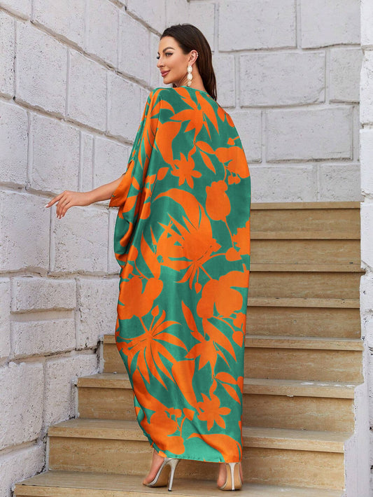 LUANA TROPICAL RING KAFTAAN DRESS