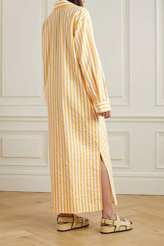 HUES STRIPED MIDI SUMMER DRESS