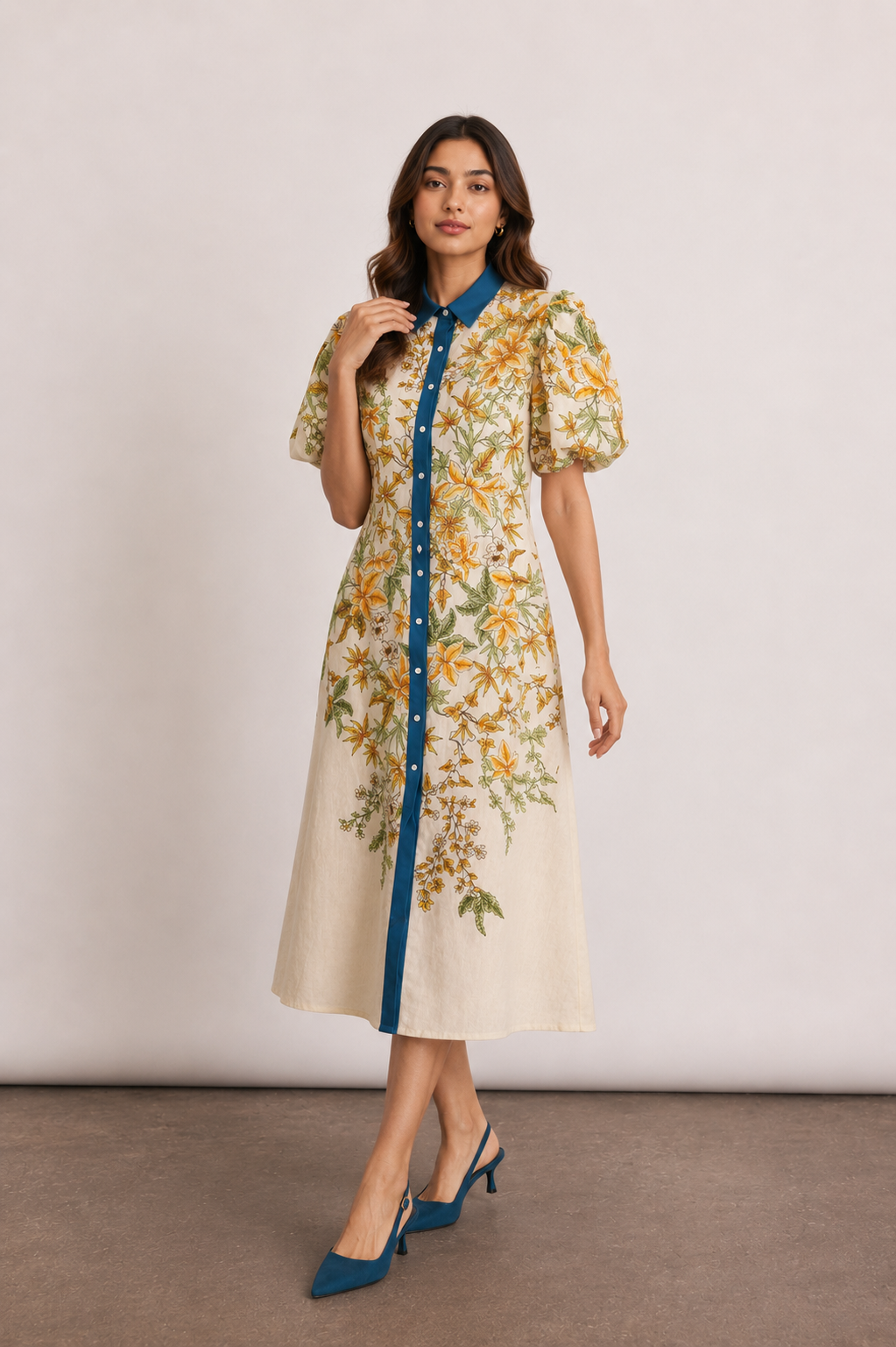 FLORAL PUFF DRESS