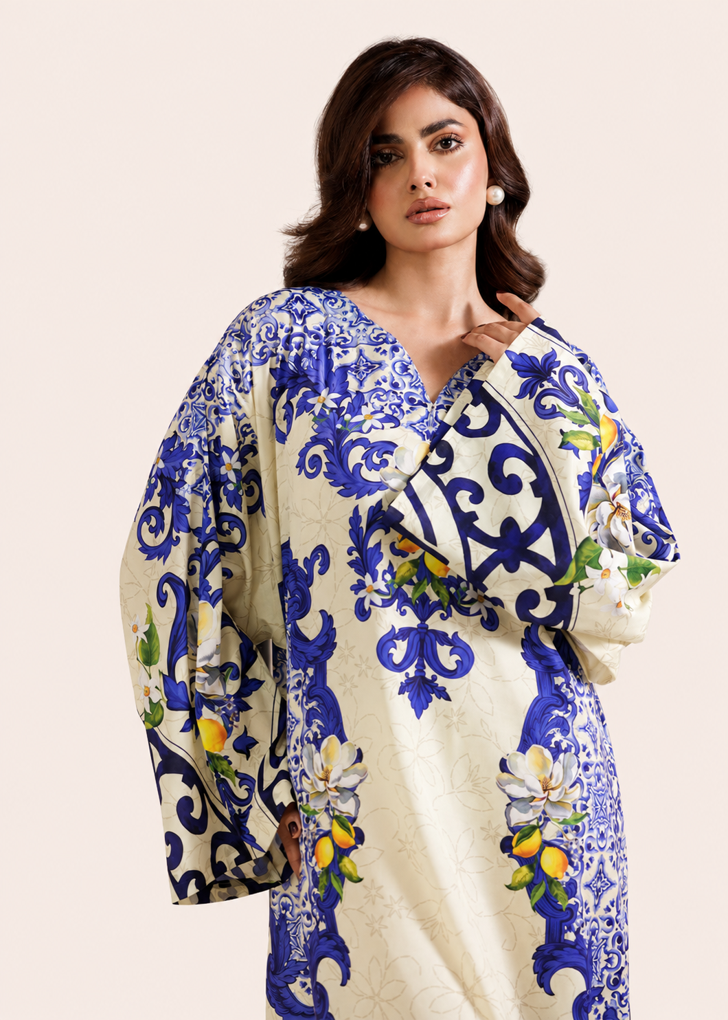 LIMONCELLO BLUE PURE COTTON KAFTAN