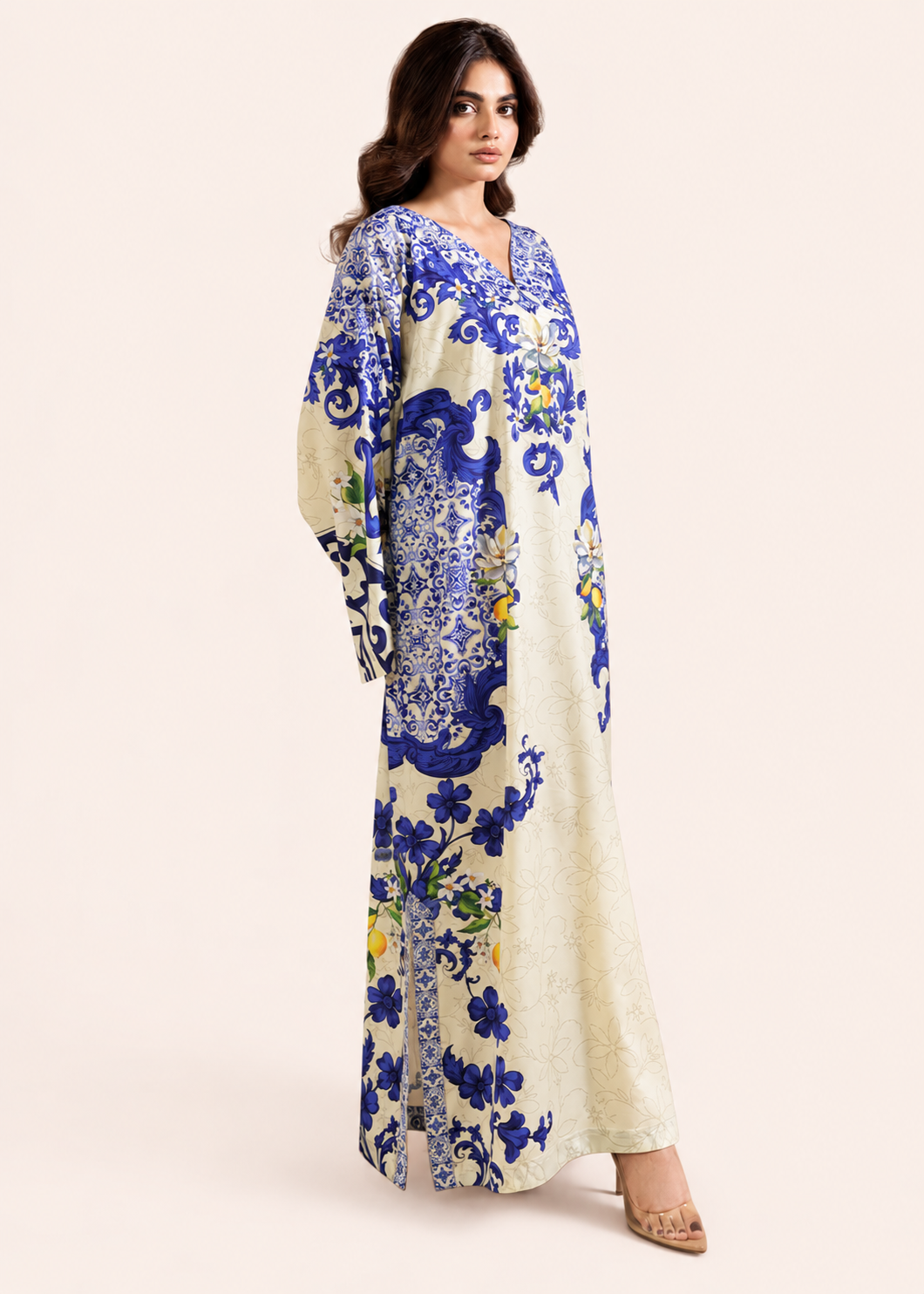LIMONCELLO BLUE PURE COTTON KAFTAN