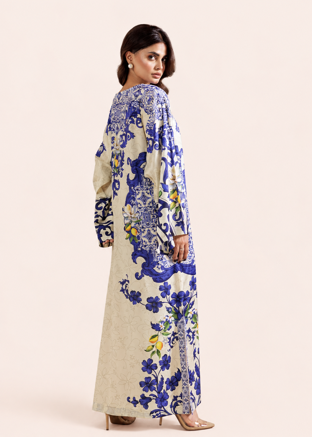 LIMONCELLO BLUE PURE COTTON KAFTAN
