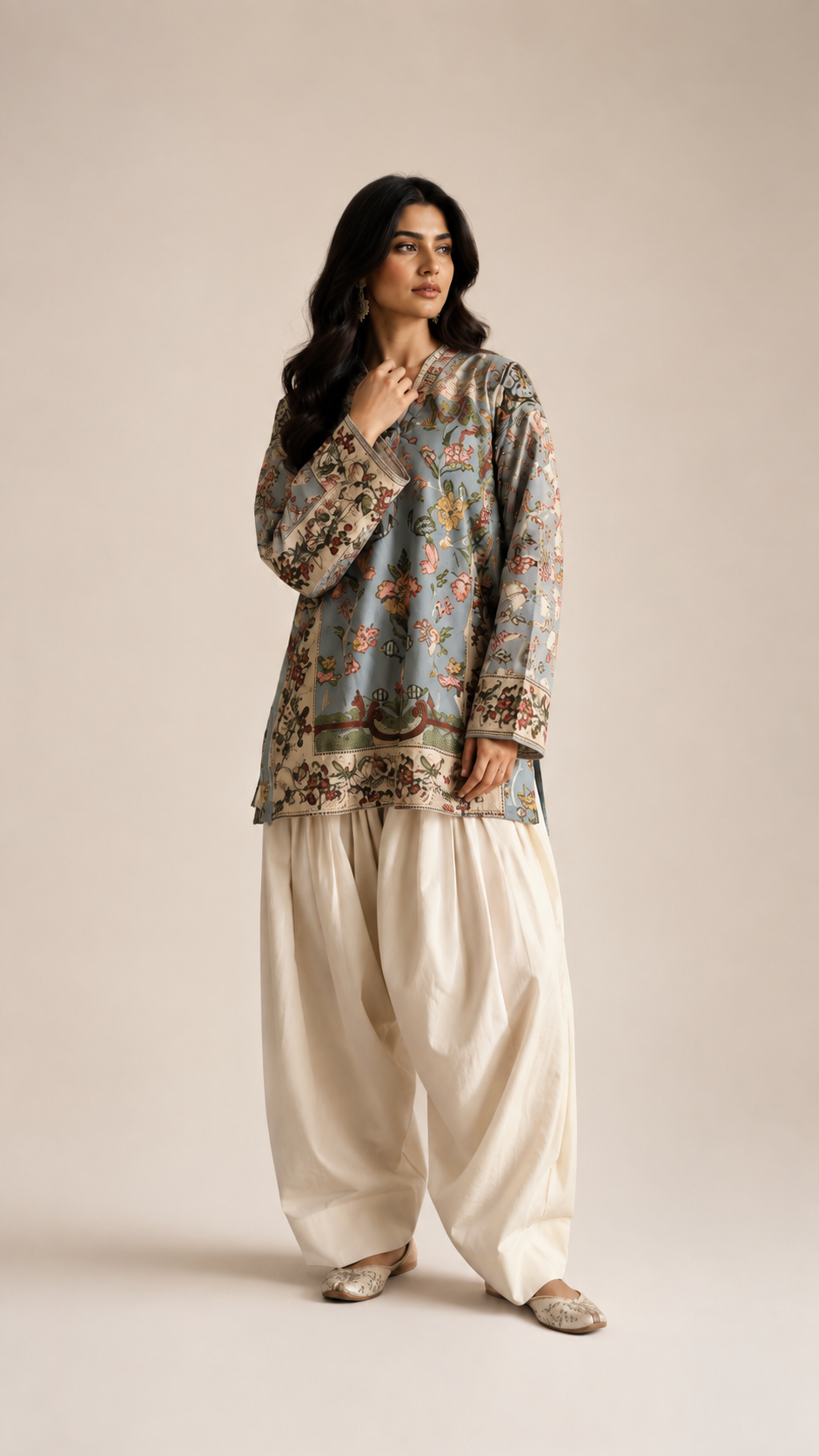 Sage Bloom Printed Cord Set