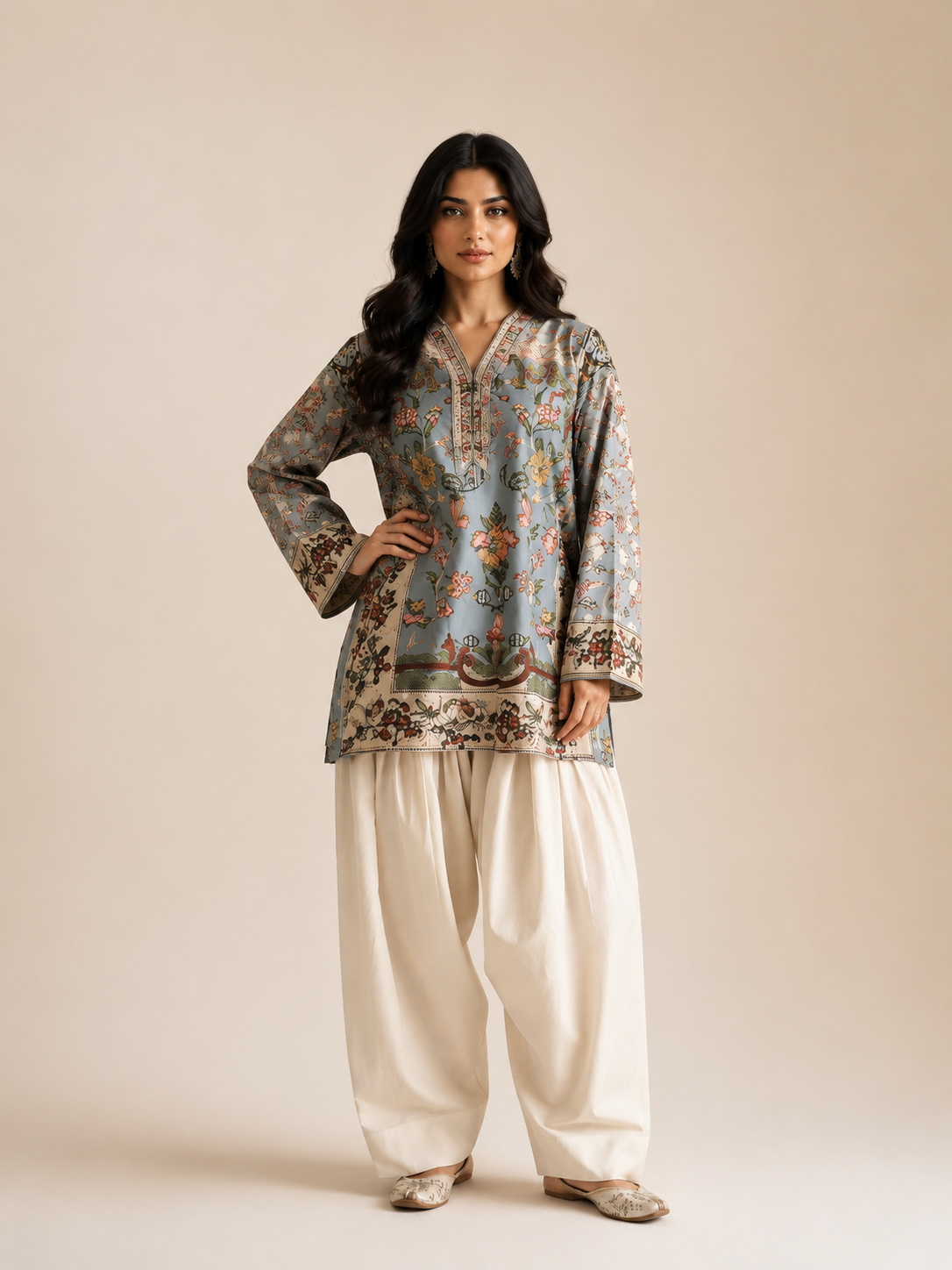 Sage Bloom Printed Cord Set