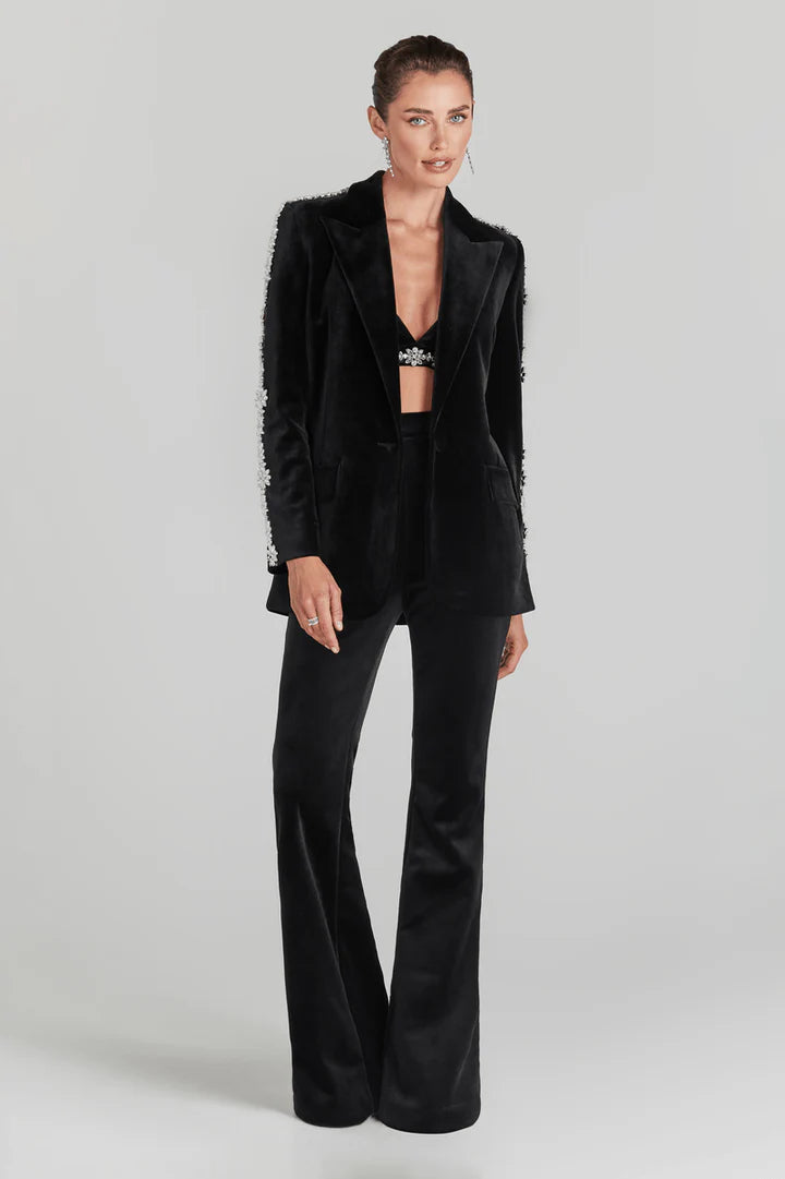 MIDNIGHT MONEY SUIT (3-Piece Luxe Velvet Set)