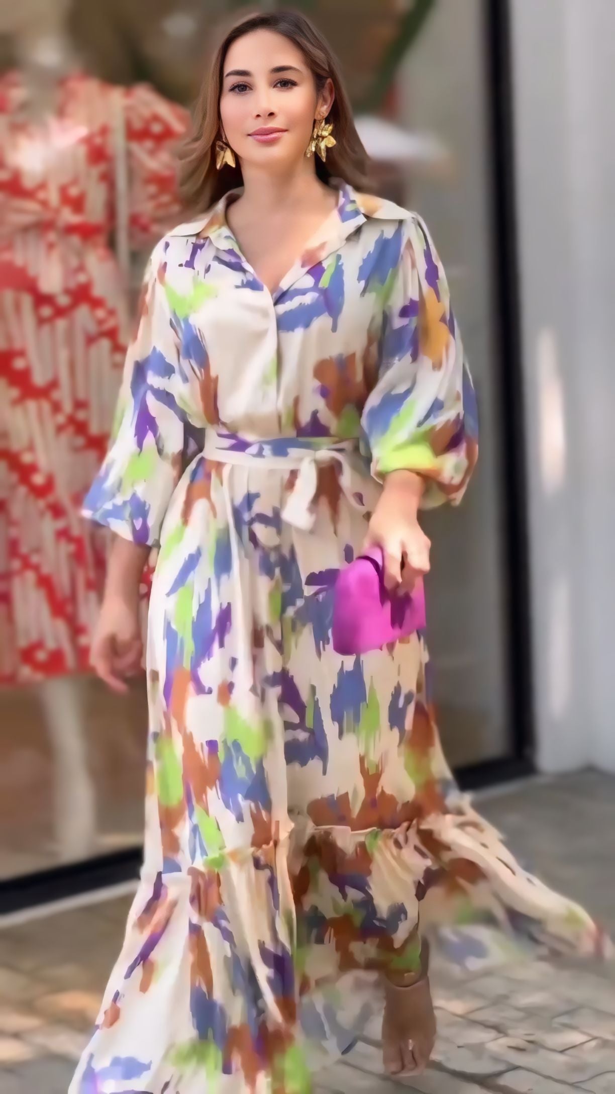 ARTISAN AURA SATIN LONG MAXI DRESS
