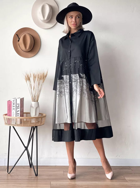 MIDNIGHT MUSE SHIRT DRESS