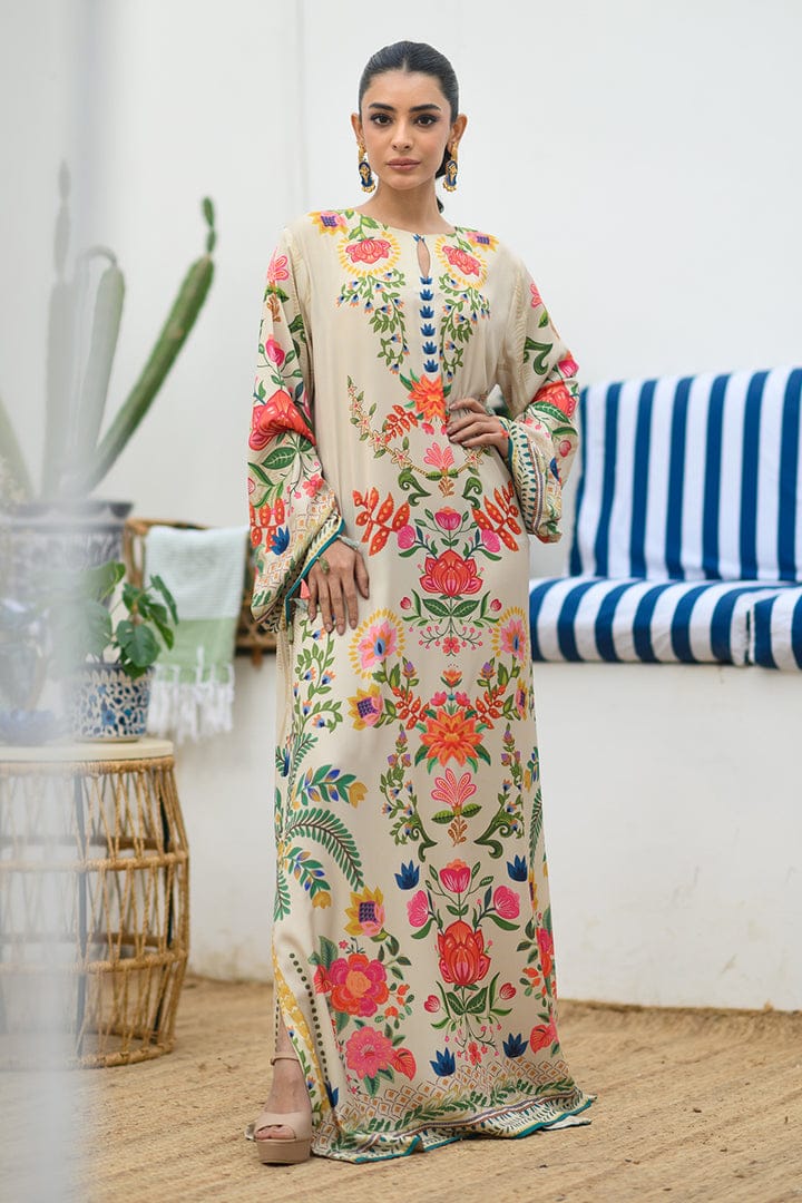 AZALEA IVORY LUXE KAFTAN
