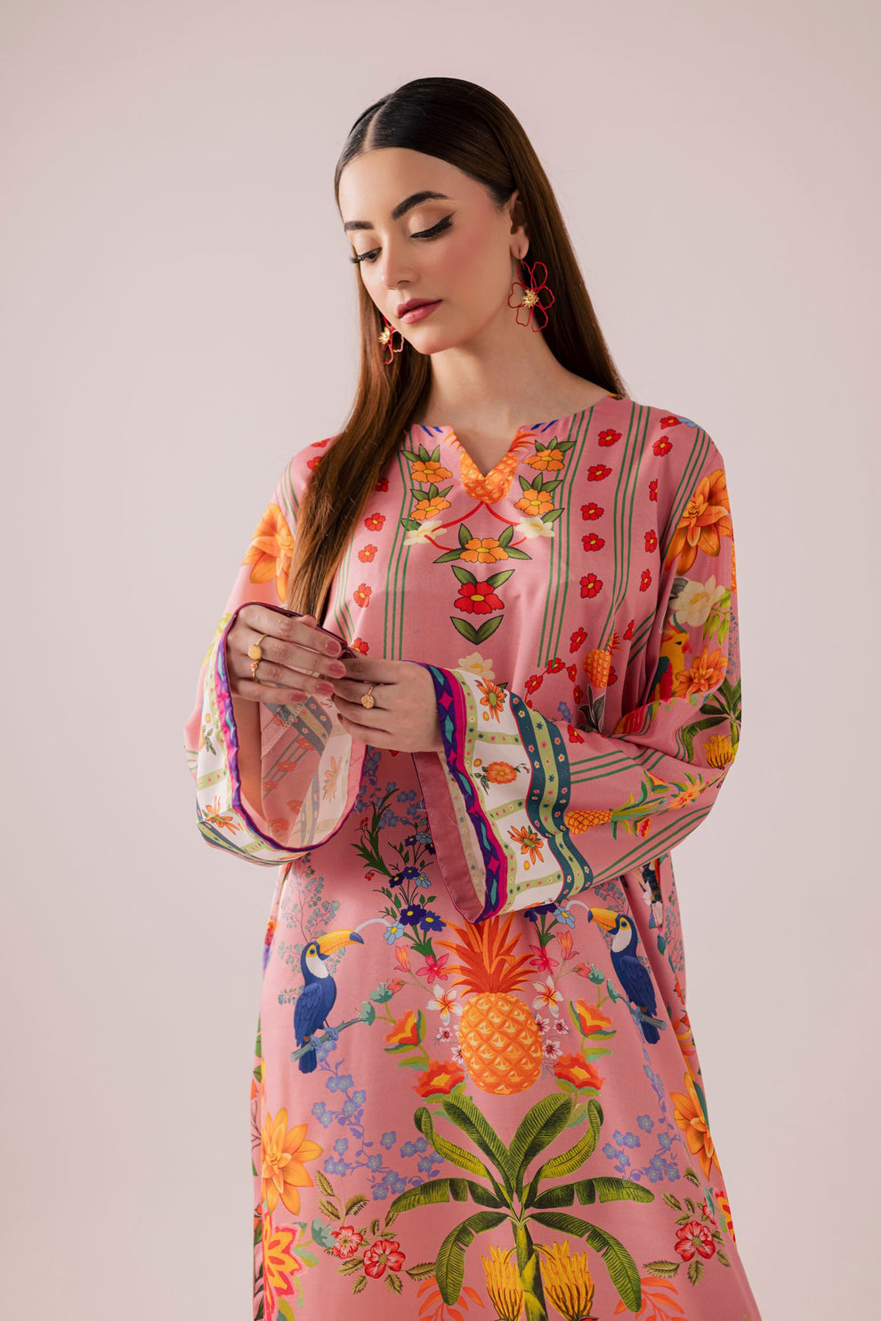TROPICAL ROSÉ KAFTAN