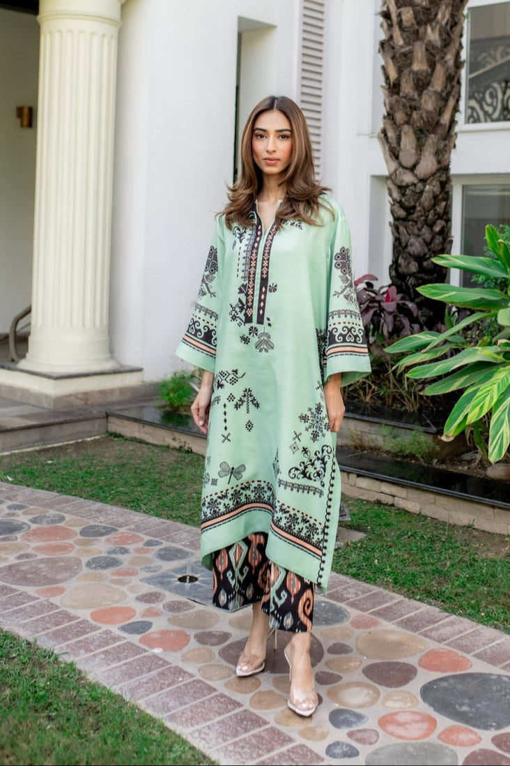 IRAYA - MINT MIRAGE SWISS COTTON 2 PEICE CO-ORD SET
