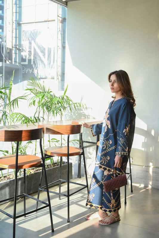 MIDNIGHT PALM LINEN CO-ORD SET