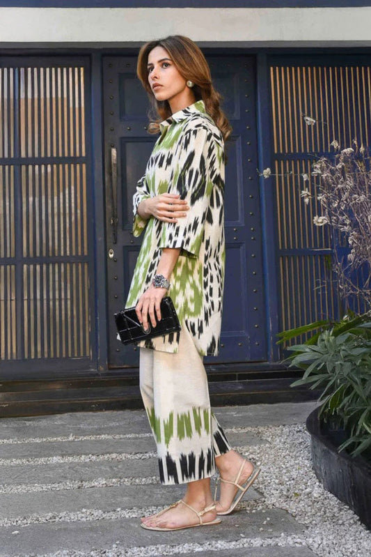 IKAT LINEN BLEND CO-ORD SET