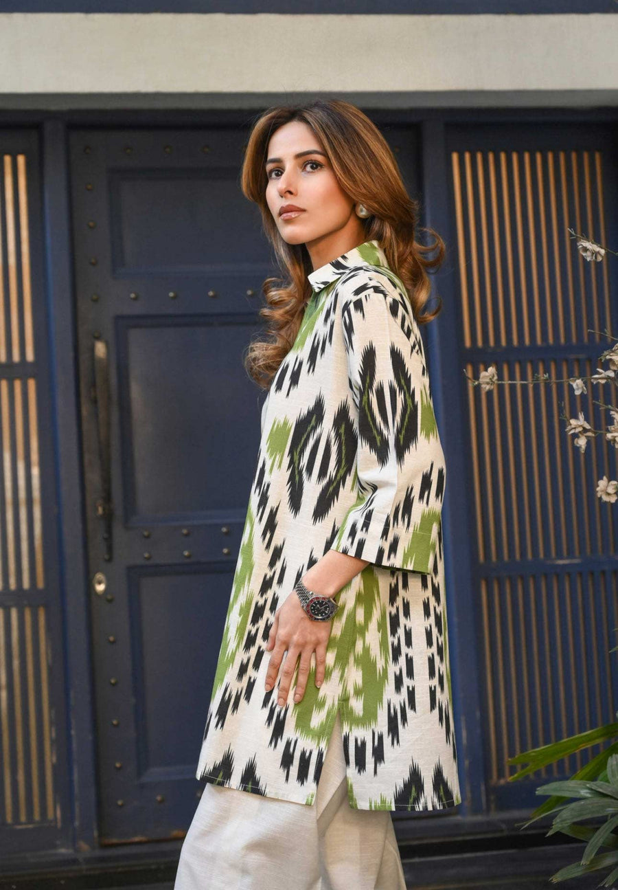 IKAT LINEN BLEND CO-ORD SET