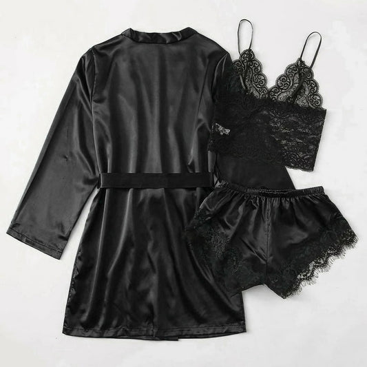 WEDNESDAY BRIDAL SILK NIGHTWEAR - 3 PC SET