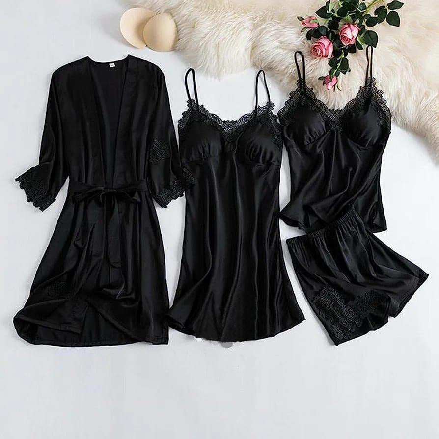 MIDNIGHT SILK ENSEMBLE  – 4pc Set