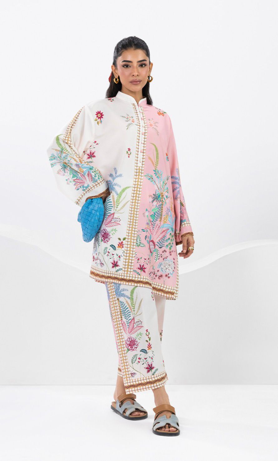 IVORY FLORA FRENCH CREPE CORD SET