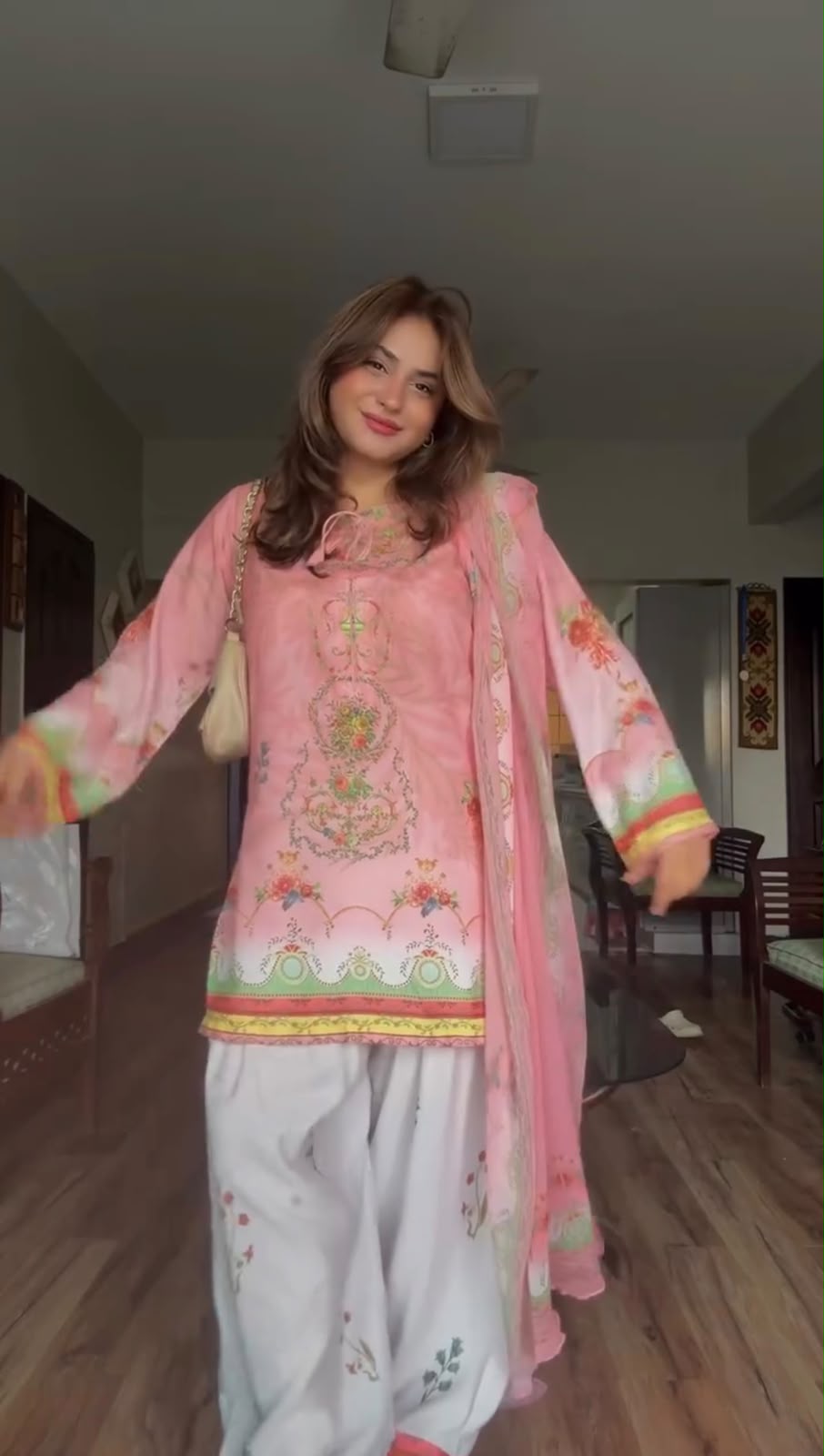Zarisha Pink Floral  Printed Co-ord Set