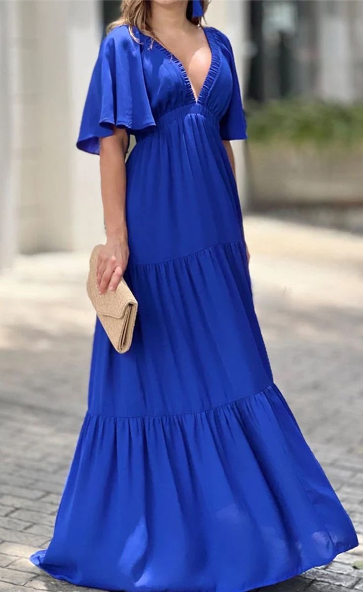 ROYAL ROMANCE BLUE MAXI DRESS