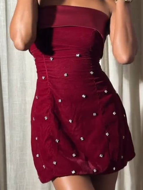 MY VELVET FANTASY MINI TUBE DRESS