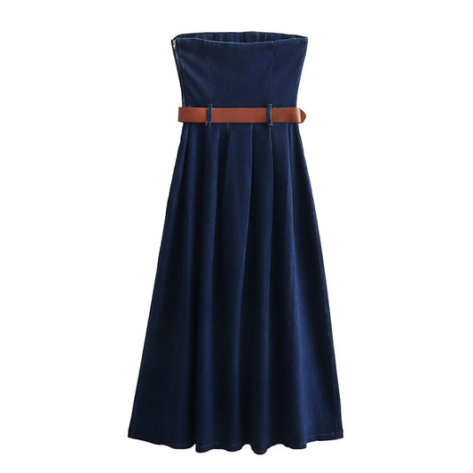 DENIM DIVA DRESS WITH BELT