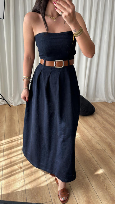 DENIM DIVA DRESS WITH BELT